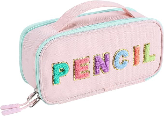 Pencil Case Pouch Bag for Girls & Teens,Large Capacity Pen Box | Student High Storage Big Station... | Amazon (US)