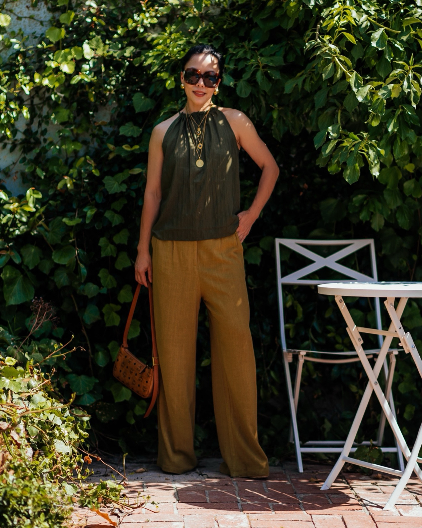 Under $50 halter top and petite full-length pants, fit so good and comfortable to wear. #petitestyle

#LTKItBag #LTKFindsUnder50 #LTKOver40