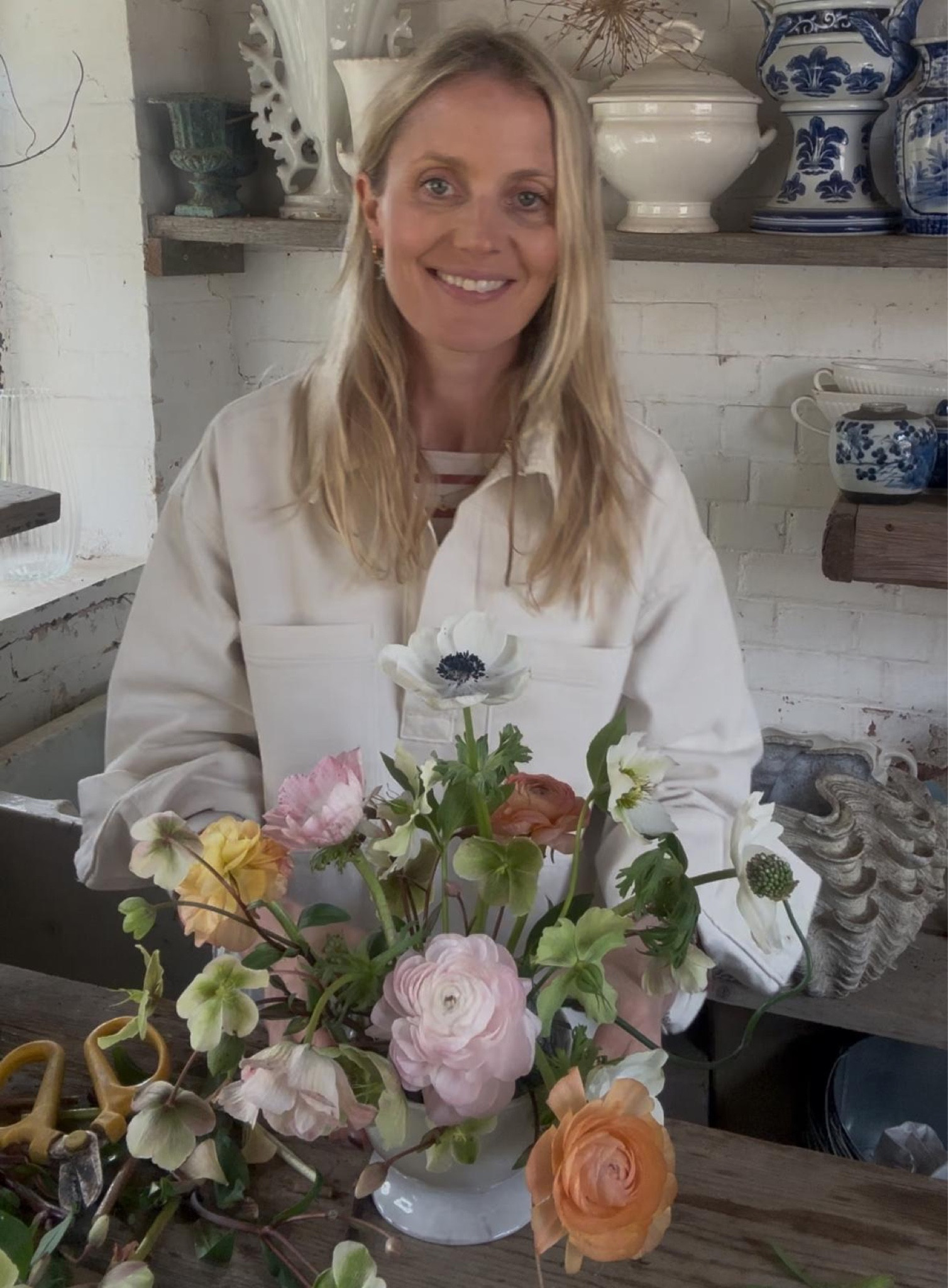 Wearing my oversized Ecru denim shirt arranging flowers in the new Farrow & Ball palette 

#LTKhome #LTKAprilSpotlight #LTKspring