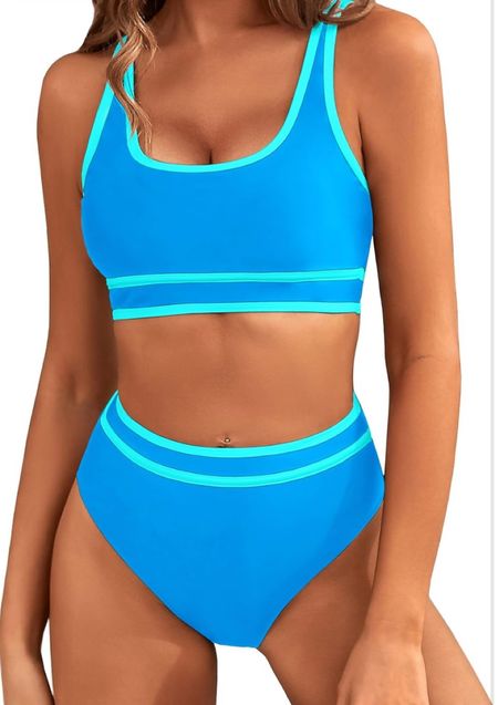 Amazon swimsuits! Amazon bikini set. High waisted swimsuit for women! Postpartum swimsuit on Amazon! Amazon swimsuits for moms! 