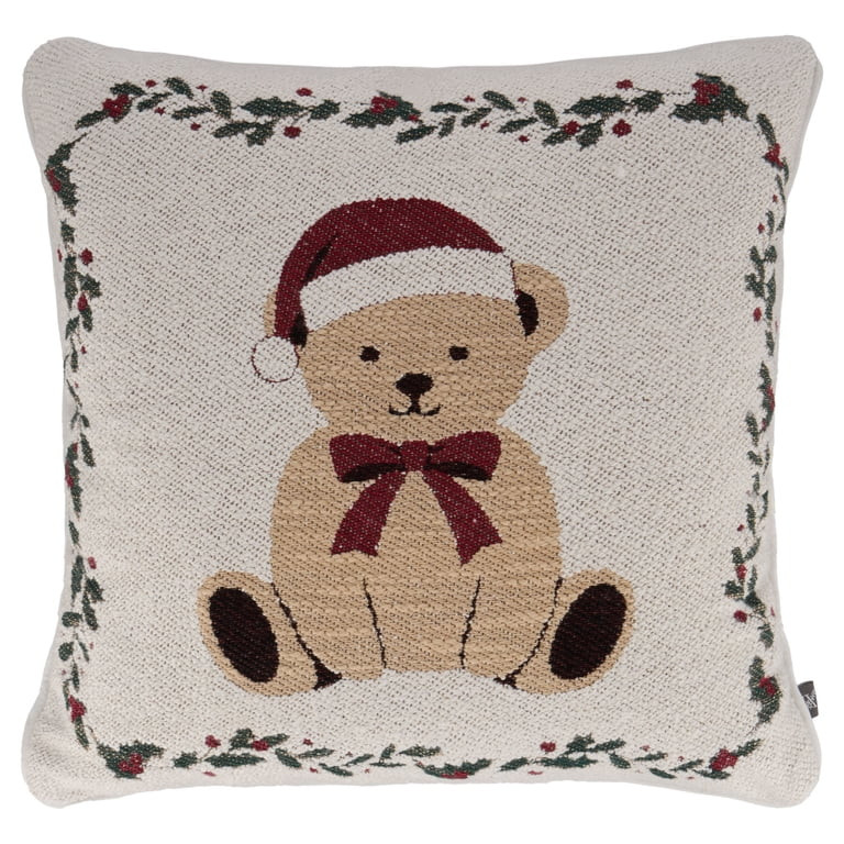 My Texas House Teddy Bear Decorative Christmas Pillow, Multicolor, 18" x 18" | Walmart (US)