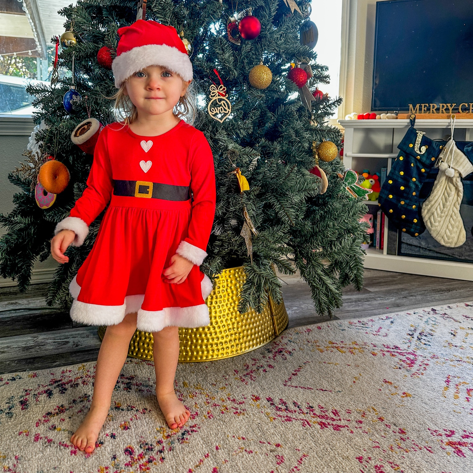 Ordered the cutest Christmas dress for $7 from Walmart that came super quick! Comes with a Santa hat and the perfect amount of twirl 🧑Santa

#LTKSeasonal #LTKkids #LTKHoliday