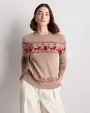 Mongolian Cashmere Fair Isle Christmas Sweater | Quince