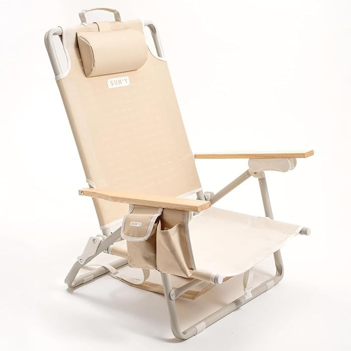 SUN'Y Escapes Backpack Beach Chair - Made w/Ocean Bound Plastics, Customizable w/MOLLE Accessorie... | Amazon (US)