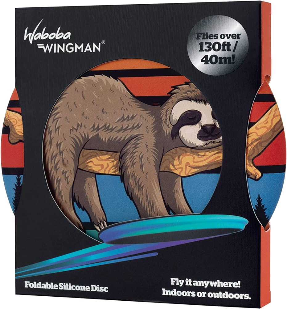 Waboba Wingman-Foldable Silicone Disc-Fly Straight and Far, Perfect for Kids and Adults-Sloth, | Amazon (US)