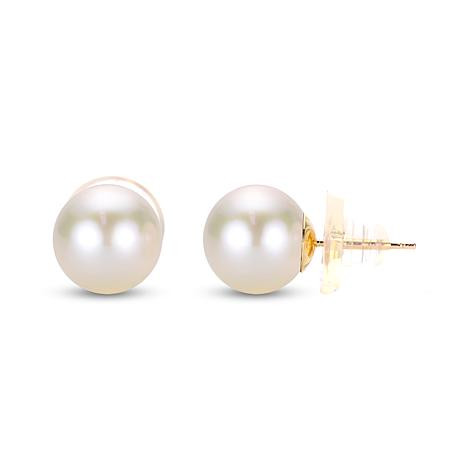 Imperial Pearls 14K 9mm-10mm Cultured Freshwater Pearl Stud Earrings - 9122098 | HSN | HSN