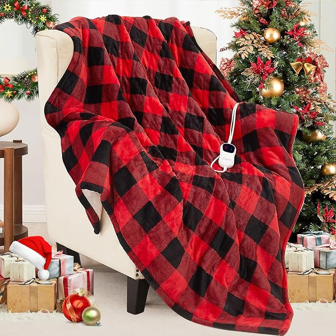 Homemate Electric Blanket Heated Throw - 50“x60“ Ultra Soft Cozy Flannel Heating Blanket with... | Amazon (US)