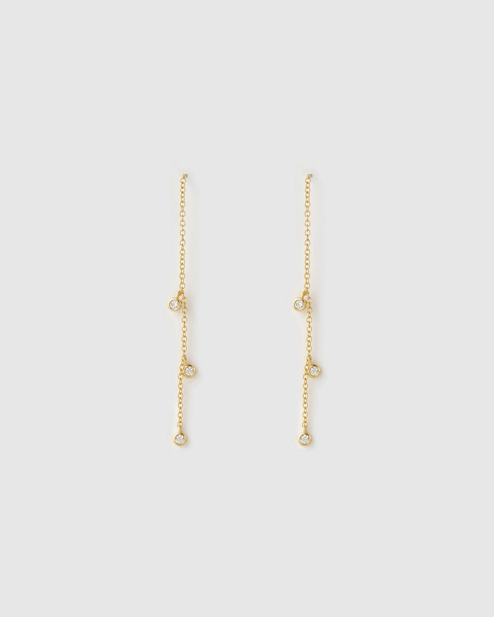 Comet Threader Gold Earrings | Arms Of Eve