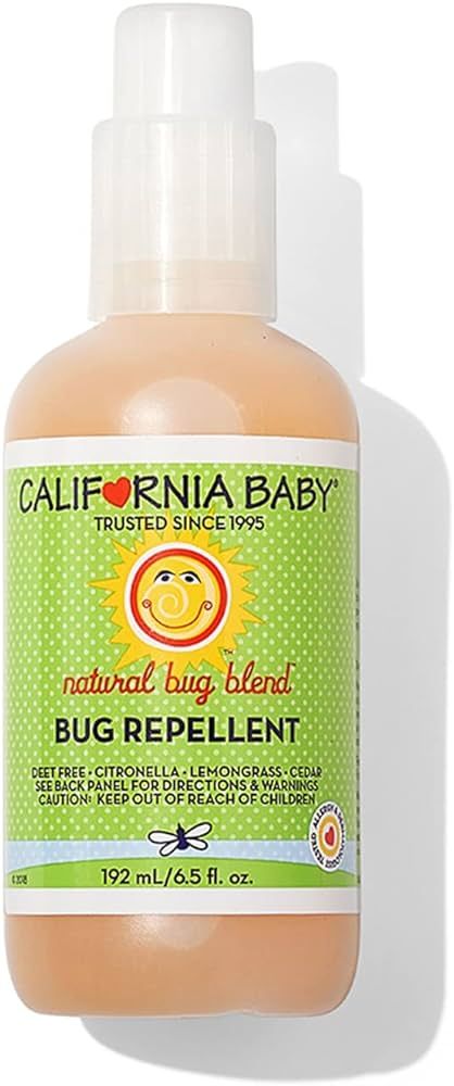 California Baby Natural Bug Repellent Spray | Citronella & Lemongrass Bug Spray | DEET-Free | Rep... | Amazon (US)