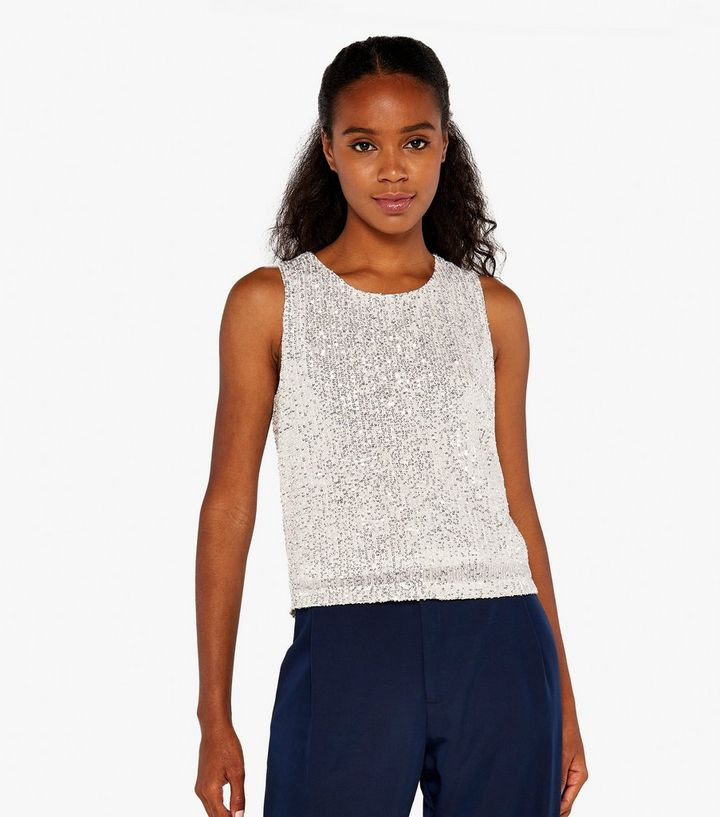 Apricot Pale Grey Sequin Vest Top
						
						Add to Saved Items
						Remove from Saved Items | New Look (UK)