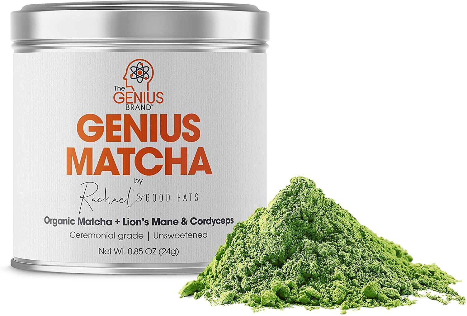 Genius Matcha Green Tea Powder - Organic Ceremonial Grade Matcha Mix w/Lions Mane & cordyceps Mus... | Amazon (US)