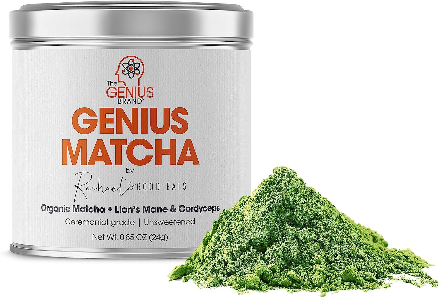 Genius Matcha Green Tea Powder - Organic Ceremonial Grade Matcha Mix w/Lions Mane & cordyceps Mus... | Amazon (US)