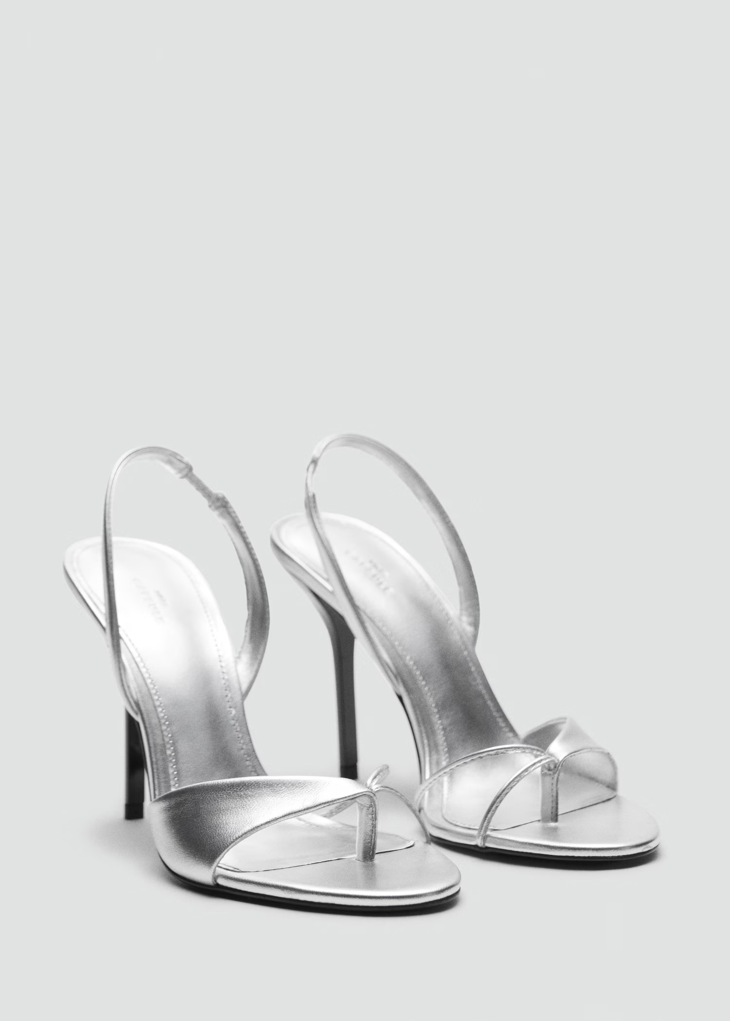 Leather sandals with contrasting heels - Women | MANGO United Kingdom | MANGO (UK)