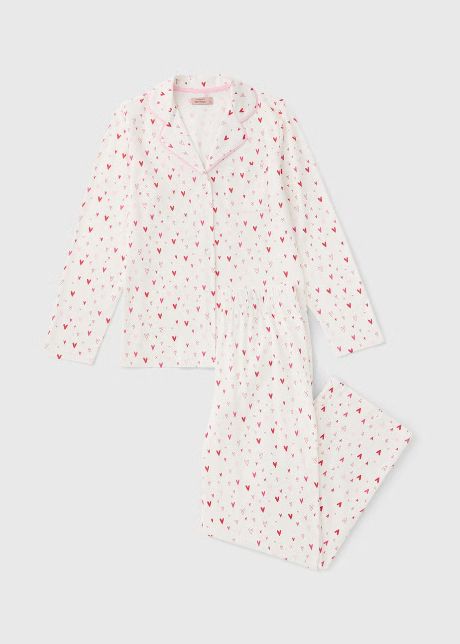 Cream Heart Matching Family Pyjama Set | Matalan (UK)