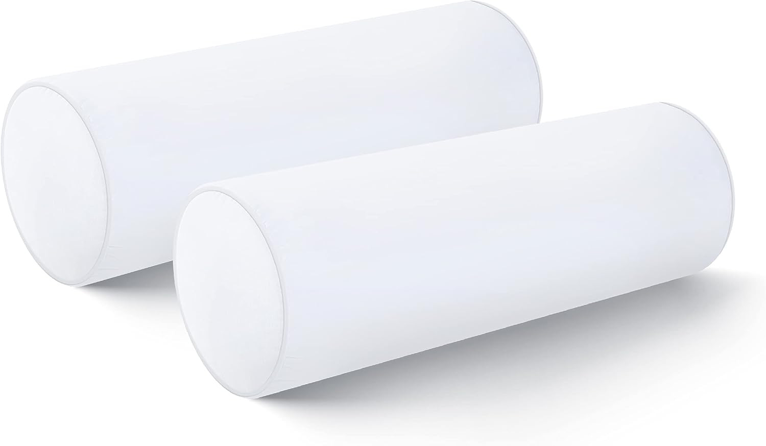 Hofdeco Premium Bolster Pillow Insert, Set of 2, 9"x26" (for Cover Size 8"x24") Water Resistant Synthetic Down Alternative Sham Stuffer for Patio, Bench, Garden, Poolside, White | Amazon (US)