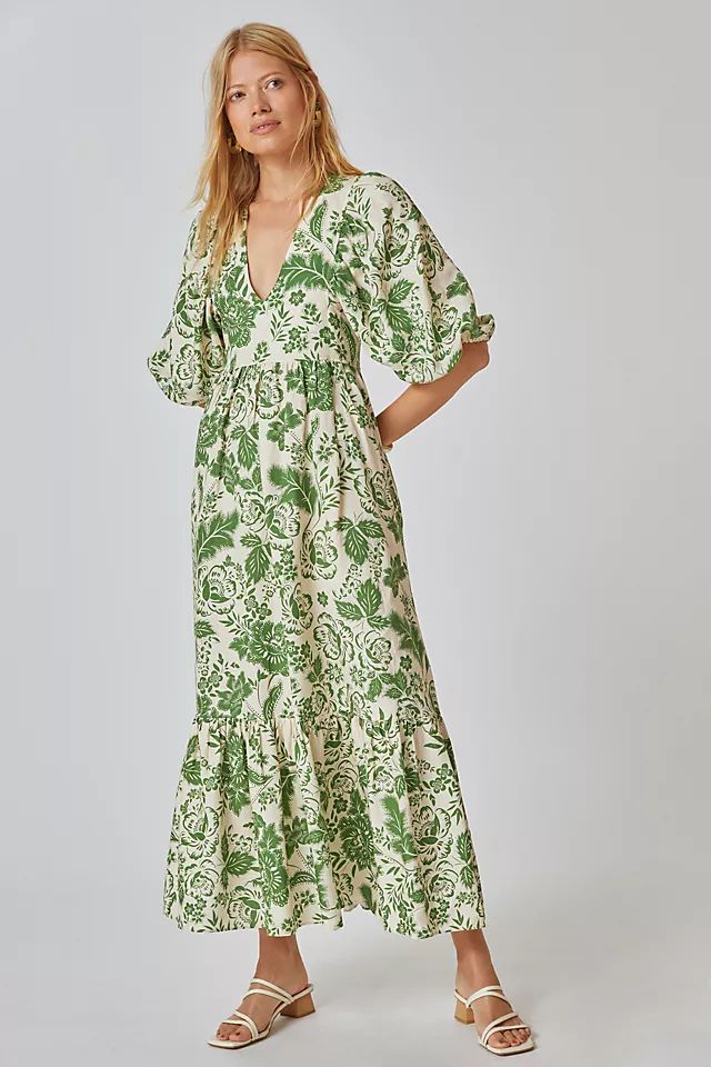 Hunter Bell NYC Puff-Sleeve Maxi Dress | Anthropologie (US)