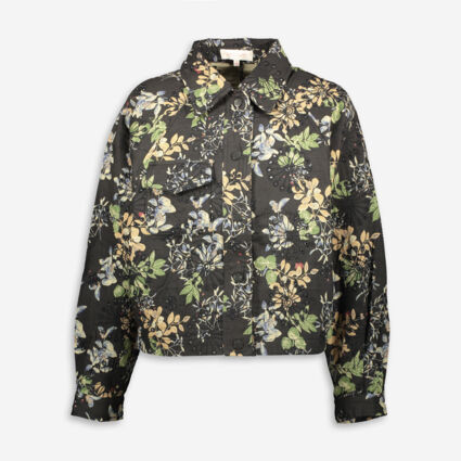 Brown Floral Denim Jacket | TK Maxx