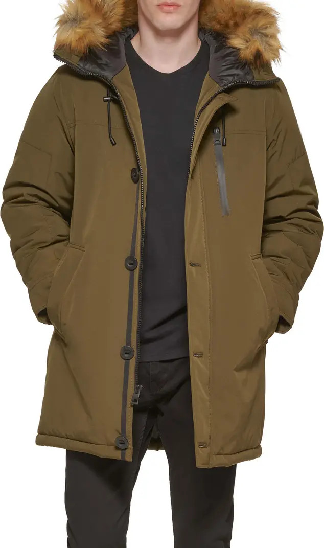 GUESS Faux Fur Trim Hooded Parka Jacket | Nordstromrack | Nordstrom Rack