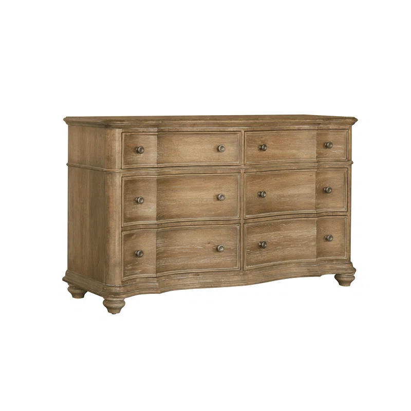 Weston Hills 6 Drawer 70.12" W Solid Wood Double Dresser | Wayfair North America