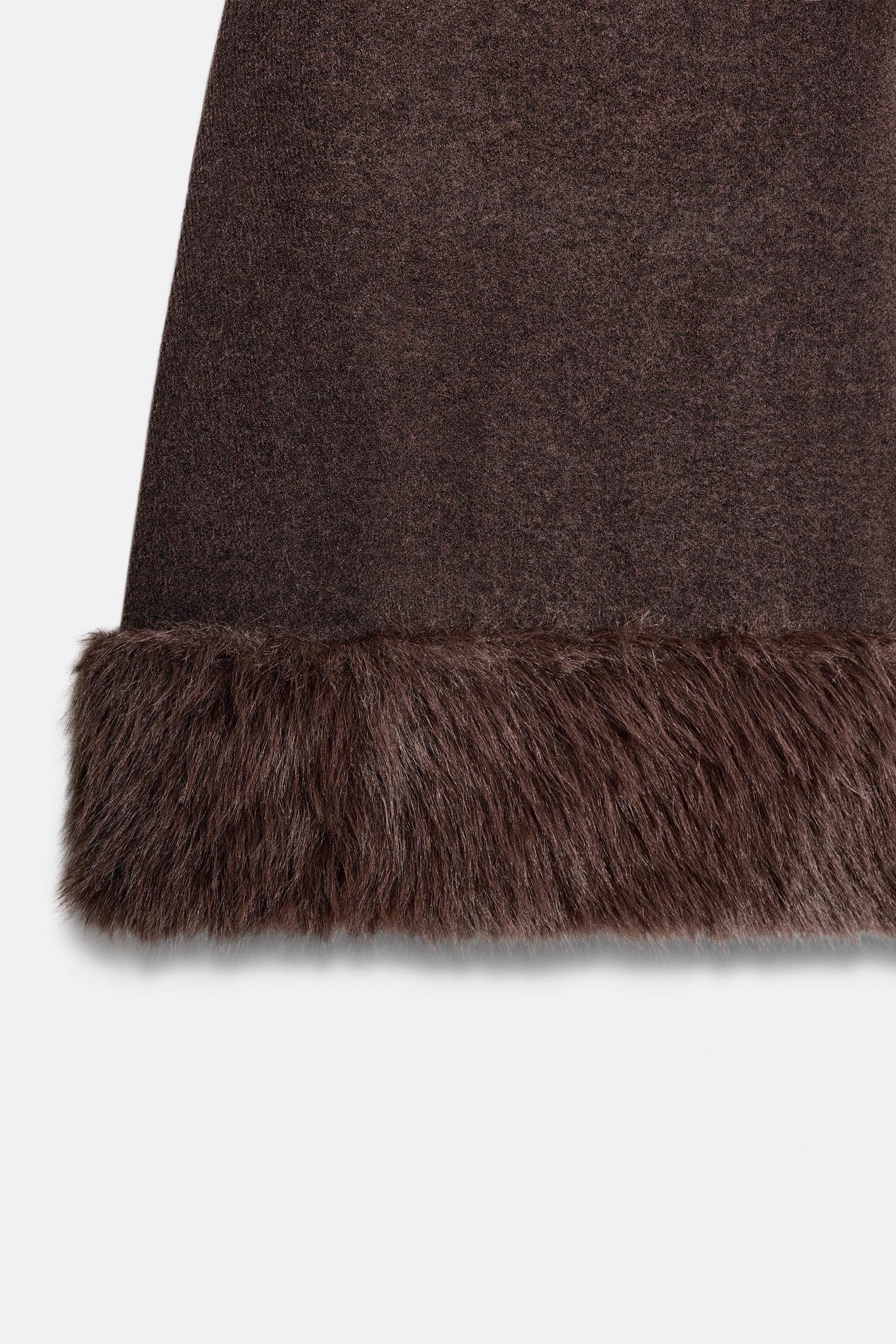 FAUX FUR KNIT DRESS | Zara US