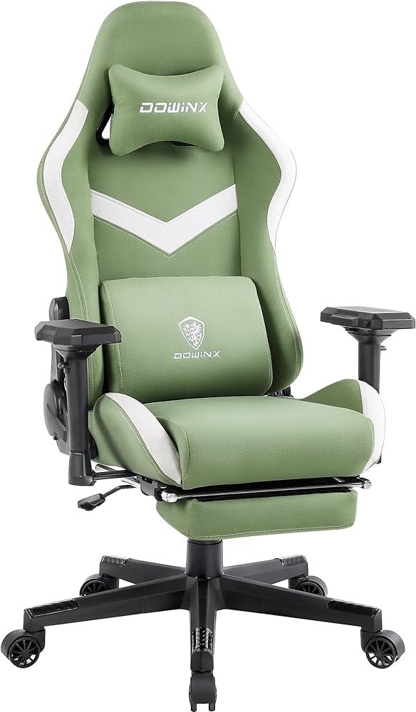 Dowinx Gaming Chair (4D Armrest, Footrest), Green              
 Nylon  

 Office | Amazon (US)