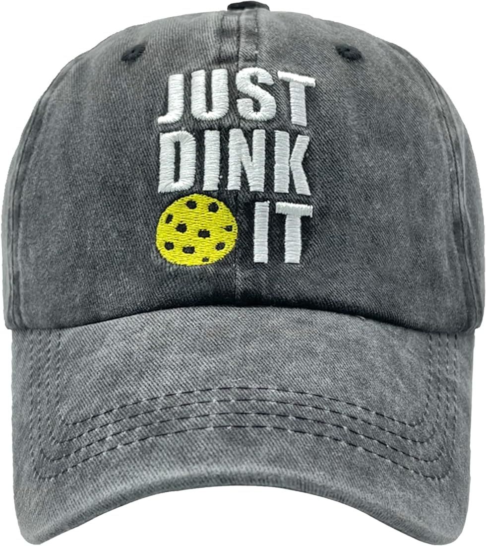 NVJUI JUFOPL Men's & Women's Pickleball Baseball Cap Washed Vintage Funny Dad Hat | Amazon (US)