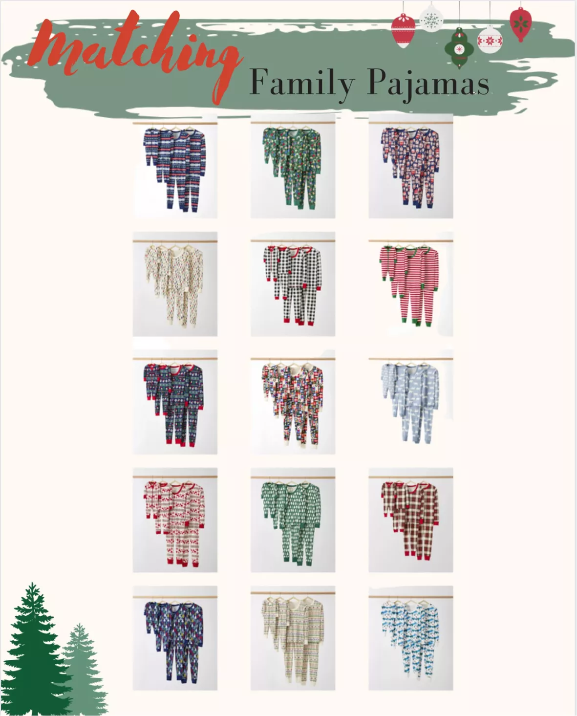 Snowy Polar Bear Matching Family Pajamas