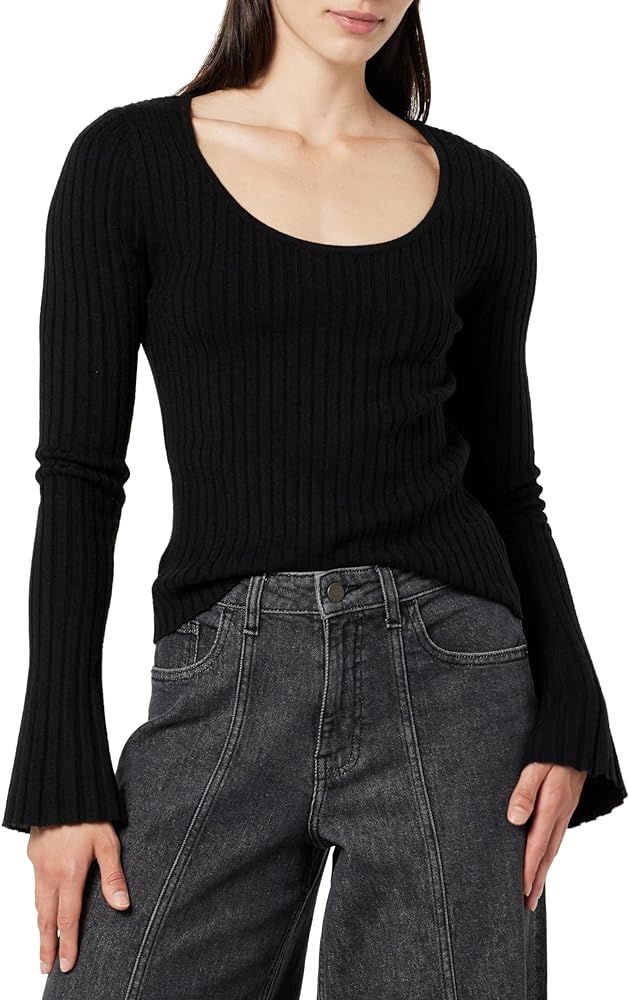 The Drop Women's Beatrice Bell Sleeve Scoop Neck Sweater | Amazon (US)