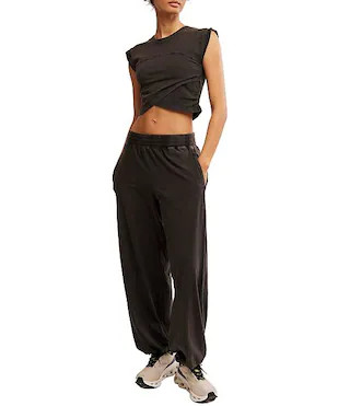 FP Movement Hot Shot Crossover Crew Neck Cropped Muscle Tee & High-Rise Waist Pant Coordinating S... | Dillard's