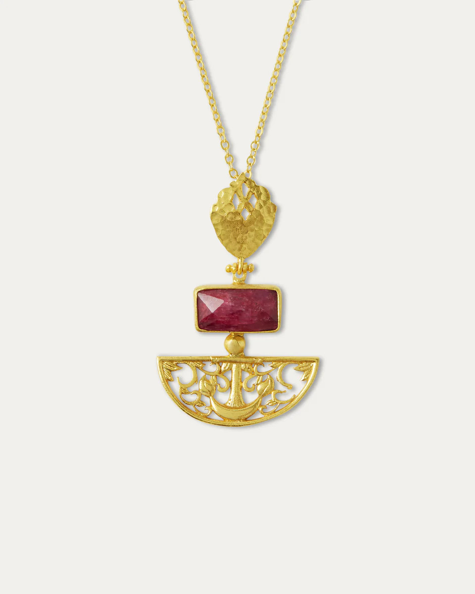 Artemis Ruby Pendant Necklace | Ottoman Hands