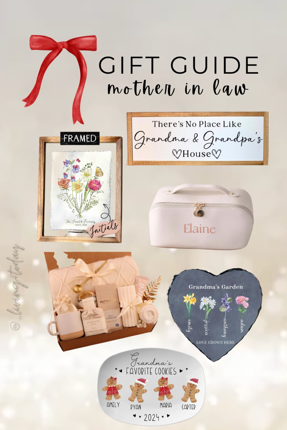 Personalized gifts for your mother it mother in law this holiday season 🎁 make up bag, garden stone, care gift box, framed flower art, canvas sign 

#LTKHoliday #LTKGiftGuide #LTKFindsUnder100