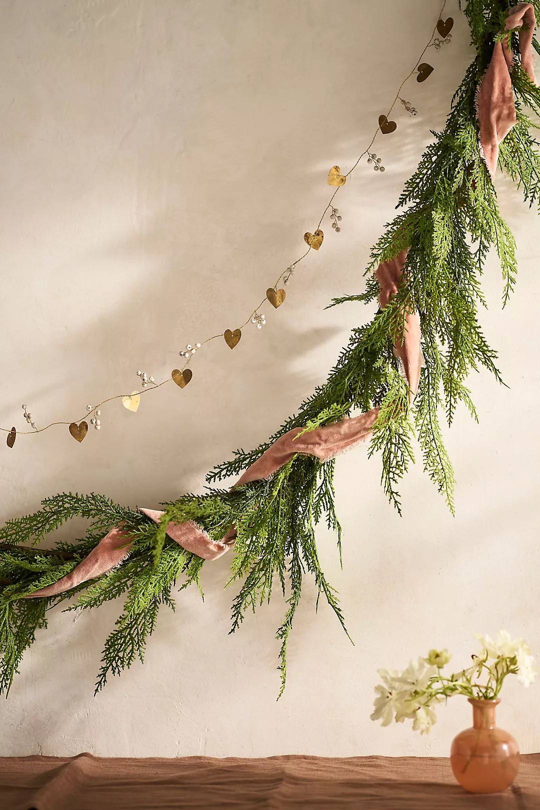 Brass Heart + Bead Garland | Anthropologie (US)