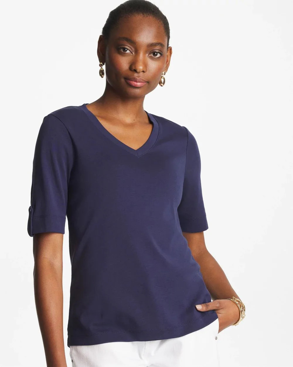 Pima V-Neck Tee | Chico's | Chico's