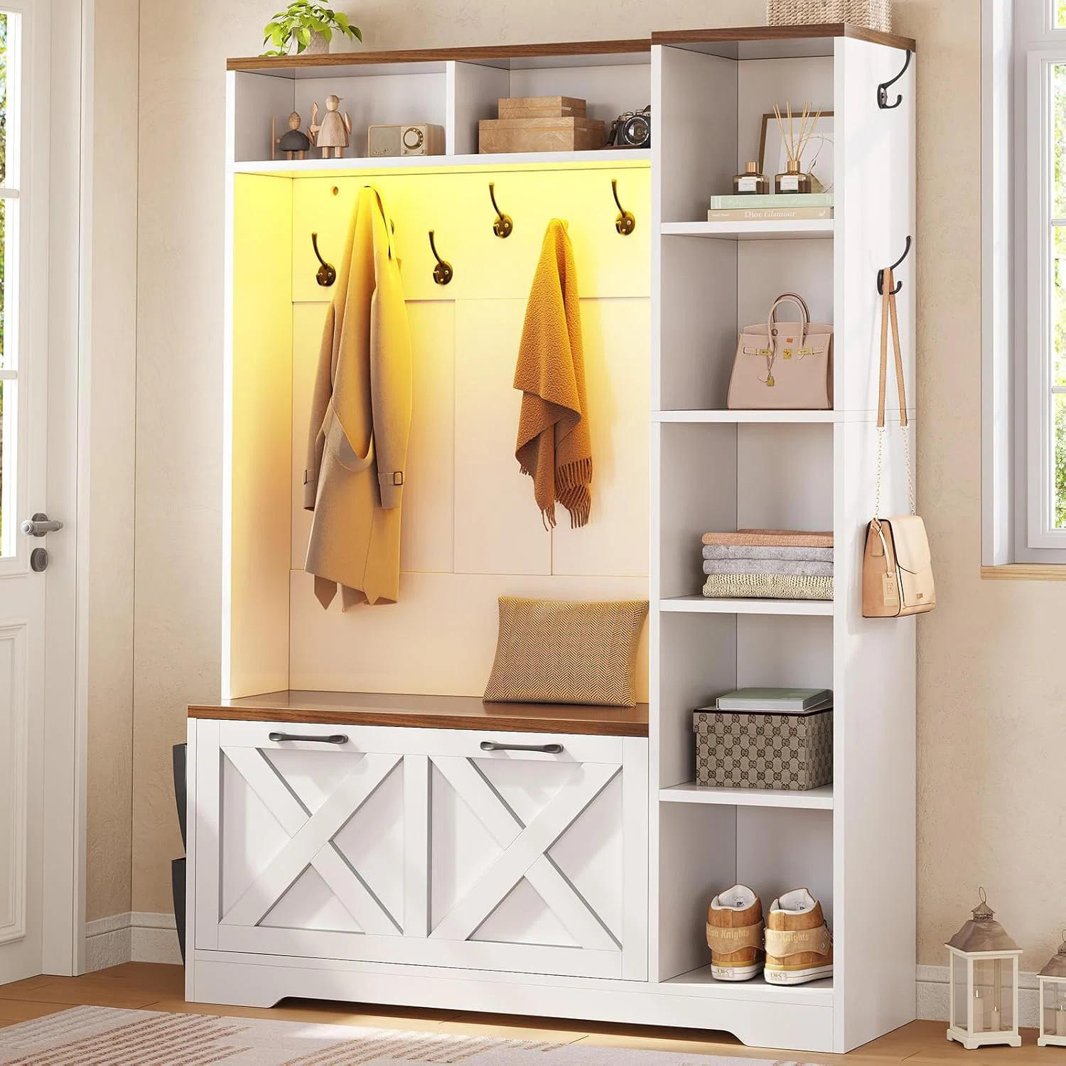 Wrought Studio\u2122 Hall Tree With Bench And Shoe Storage & Reviews | Wayfair | Wayfair North America