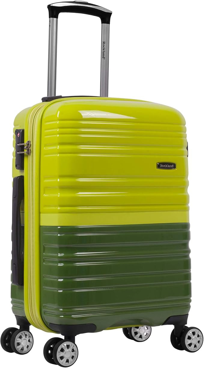 Rockland Melbourne Hardside Expandable Spinner Wheel Luggage, Two Tone Green, Carry-On 20-Inch | Amazon (US)
