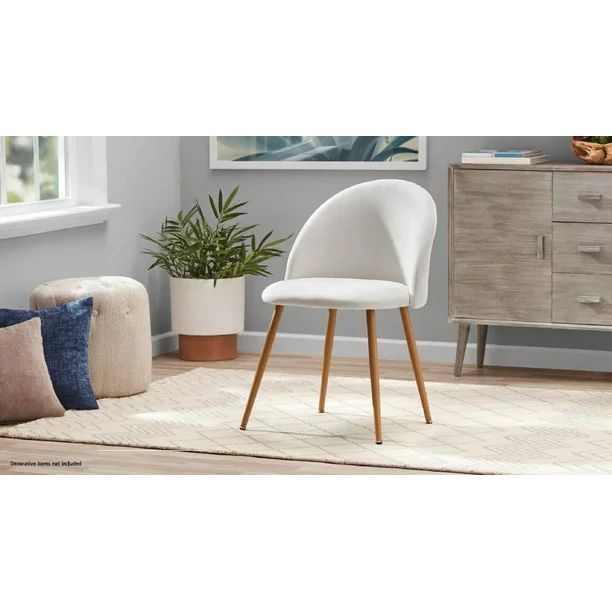 Mainstays Modern Accent Chair, Cream White - Walmart.com | Walmart (US)