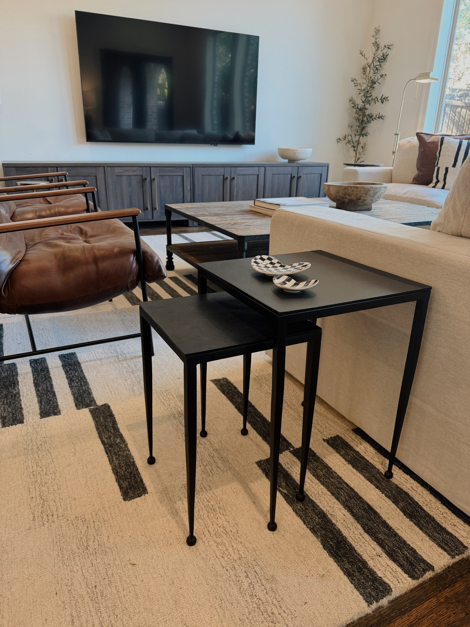 Slim nesting side tables that add function without visual clutter. Perfect for small living rooms, modern seating areas, and cozy spaces that need flexible accent tables, couch-side surfaces, and minimalist living room furniture.

#LTKmomlife #LTKSeasonal #LTKHome