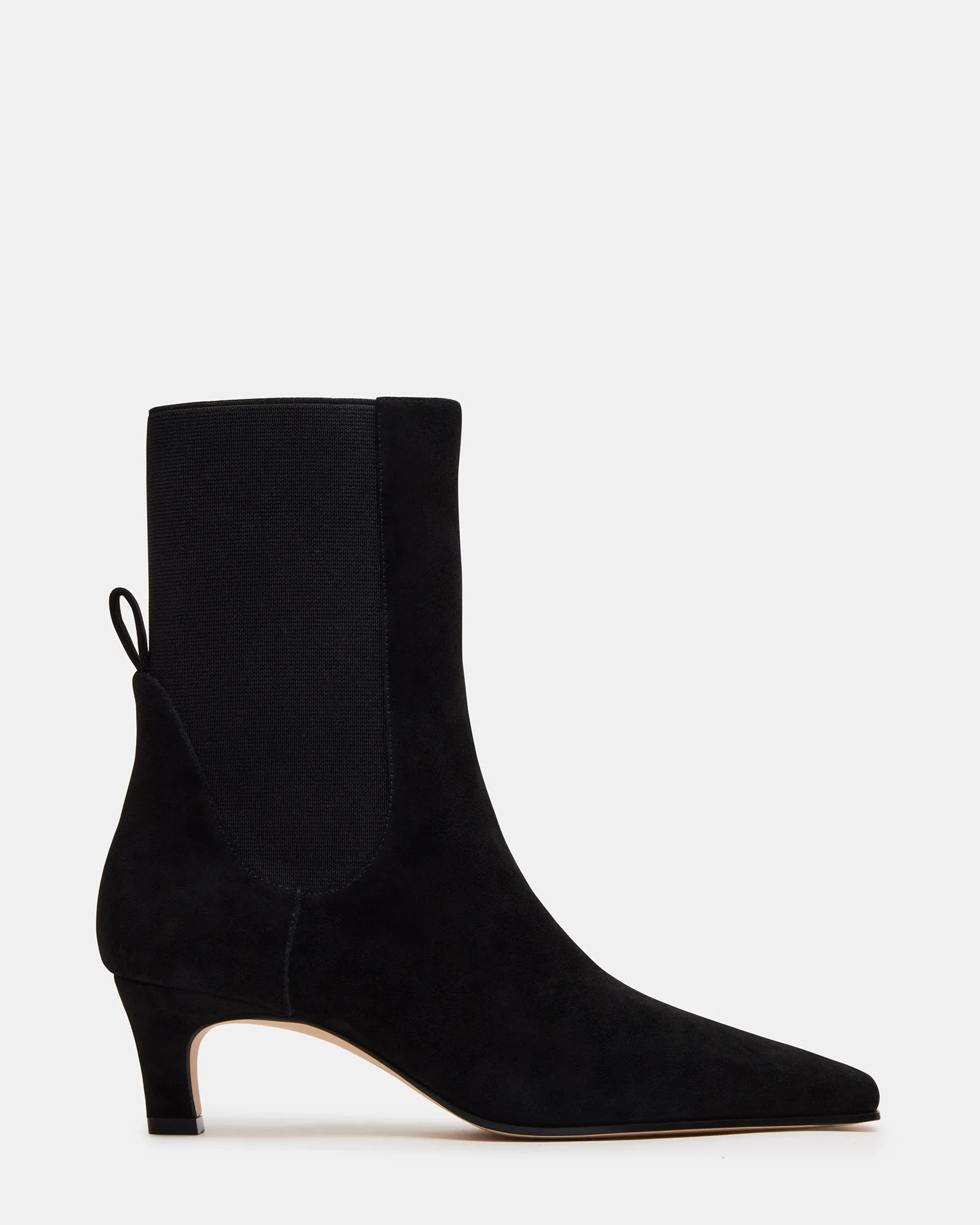 INFERNO Black Suede Square Toe Ankle Boot | Women's Booties | Steve Madden (US)