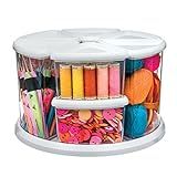 Deflecto Rotating Carousel Craft Organizer, 9-Canister, Includes 3" and 6" Canisters, Removable, Cle | Amazon (US)