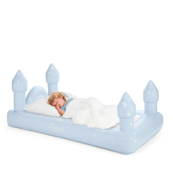 Kids Air Mattress Blue Castle, Sleepover Bed | FUNBOY