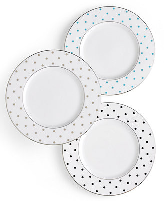 kate spade new york Larabee Road Polka Dot Accent Plate & Reviews - Fine China - Macy's | Macys (US)