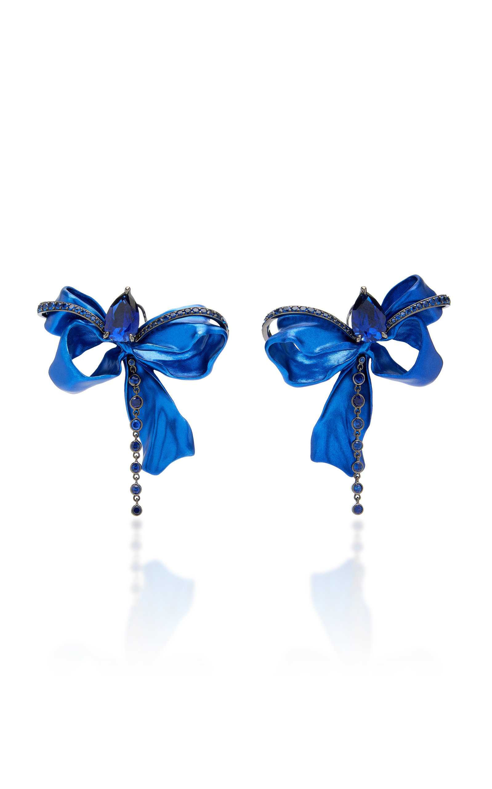 Cupid's Bow 18K Yellow Gold Sapphire Earrings | Moda Operandi (Global)