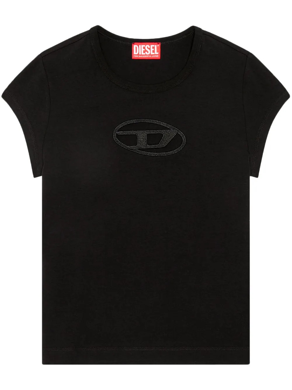 Diesel T-Angie cut-out Logo T-shirt | Black | FARFETCH | Farfetch Global