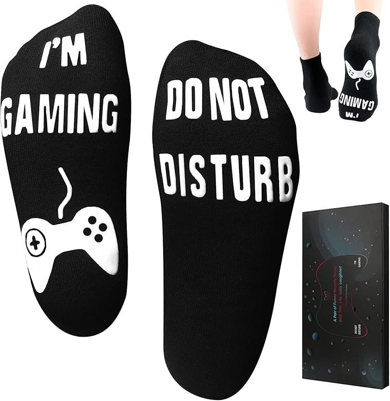 Amazon.com: Do Not Disturb I'm Gaming Socks, Fathers Day Novelty Dad Gifts for Teen Boys Mens Gam... | Amazon (US)