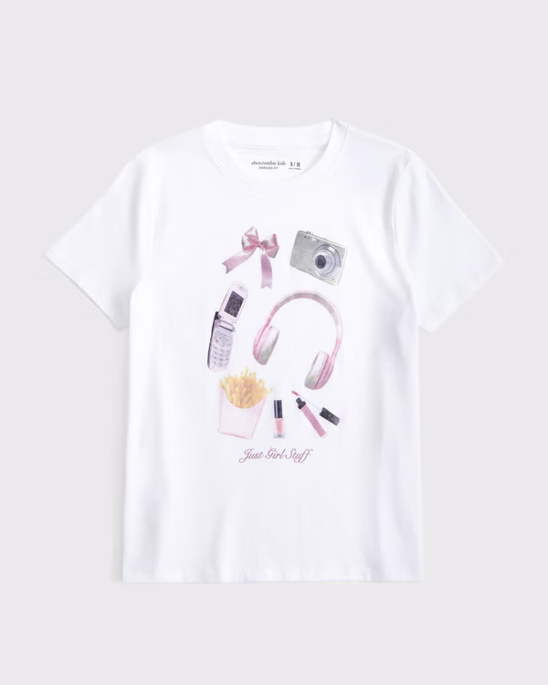 girls oversized imagery graphic tee | girls tops | Abercrombie.com | Abercrombie & Fitch (US)