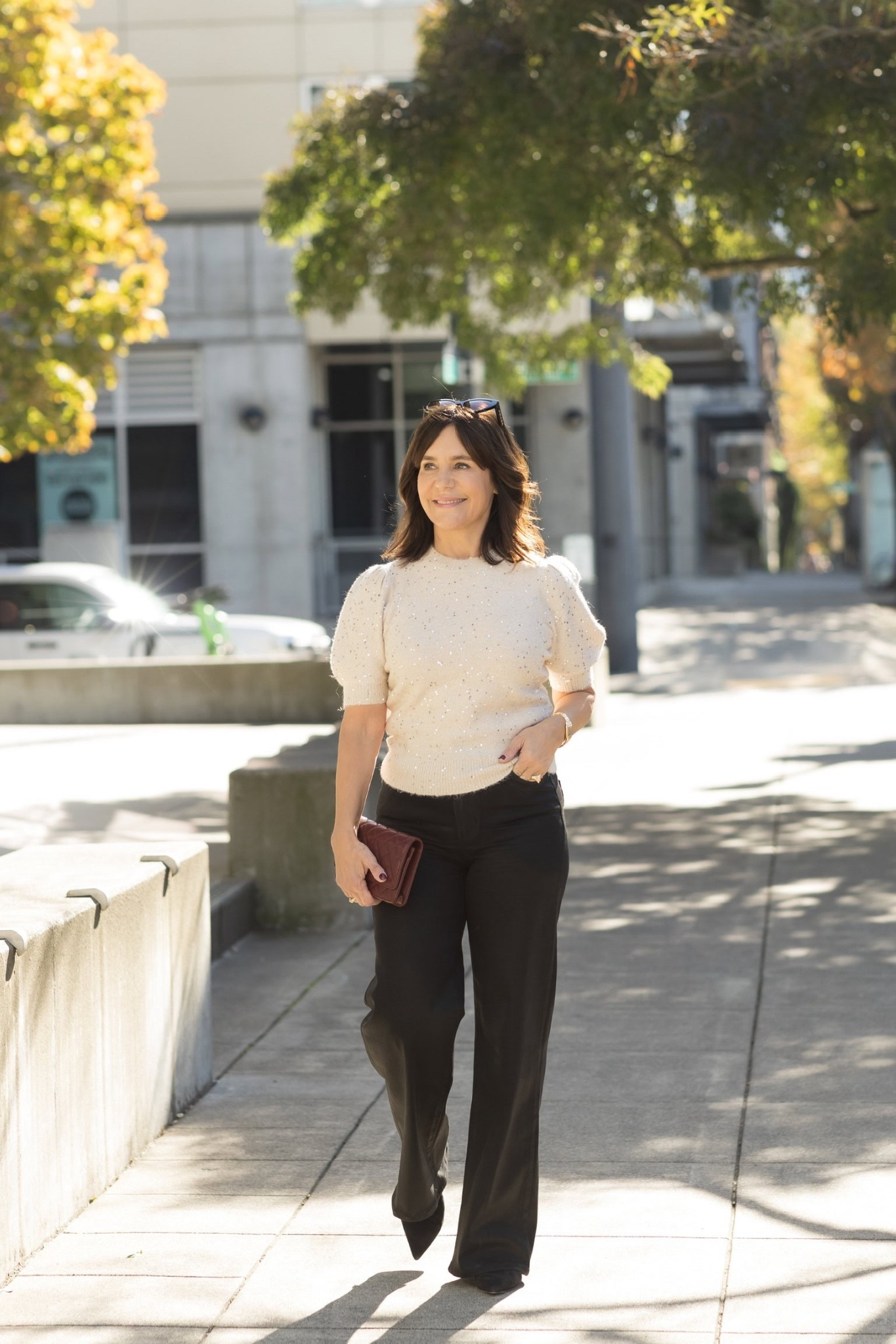 I just got this pretty puff sleeve sweater from Paige and it’s such a perfect piece for the holidays! There is a subtle sparkle and it’s so comfy💓✨

#LTKStyleTip #LTKOver40 #LTKHoliday