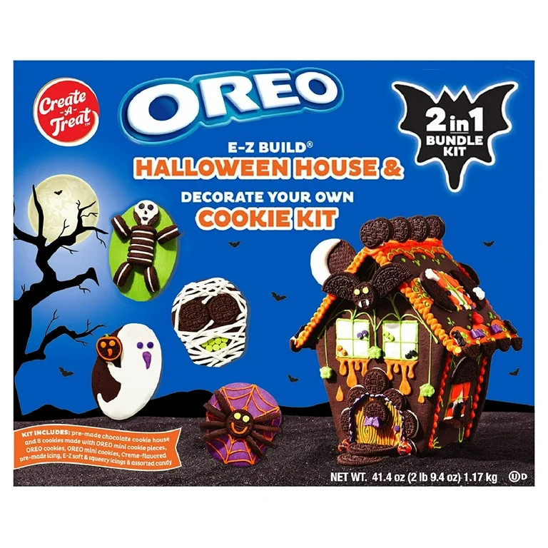 Oreo Cookies Chocolate Halloween Gingerbread House Kit - Haunted House Cookie Decorating Craft Ki... | Walmart (US)
