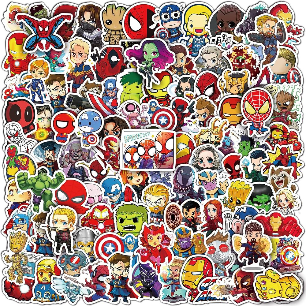200PCS Teens Hero Stickers for Water Bottles Superhero Stickers for Boys Teens Adults Waterproof ... | Amazon (US)