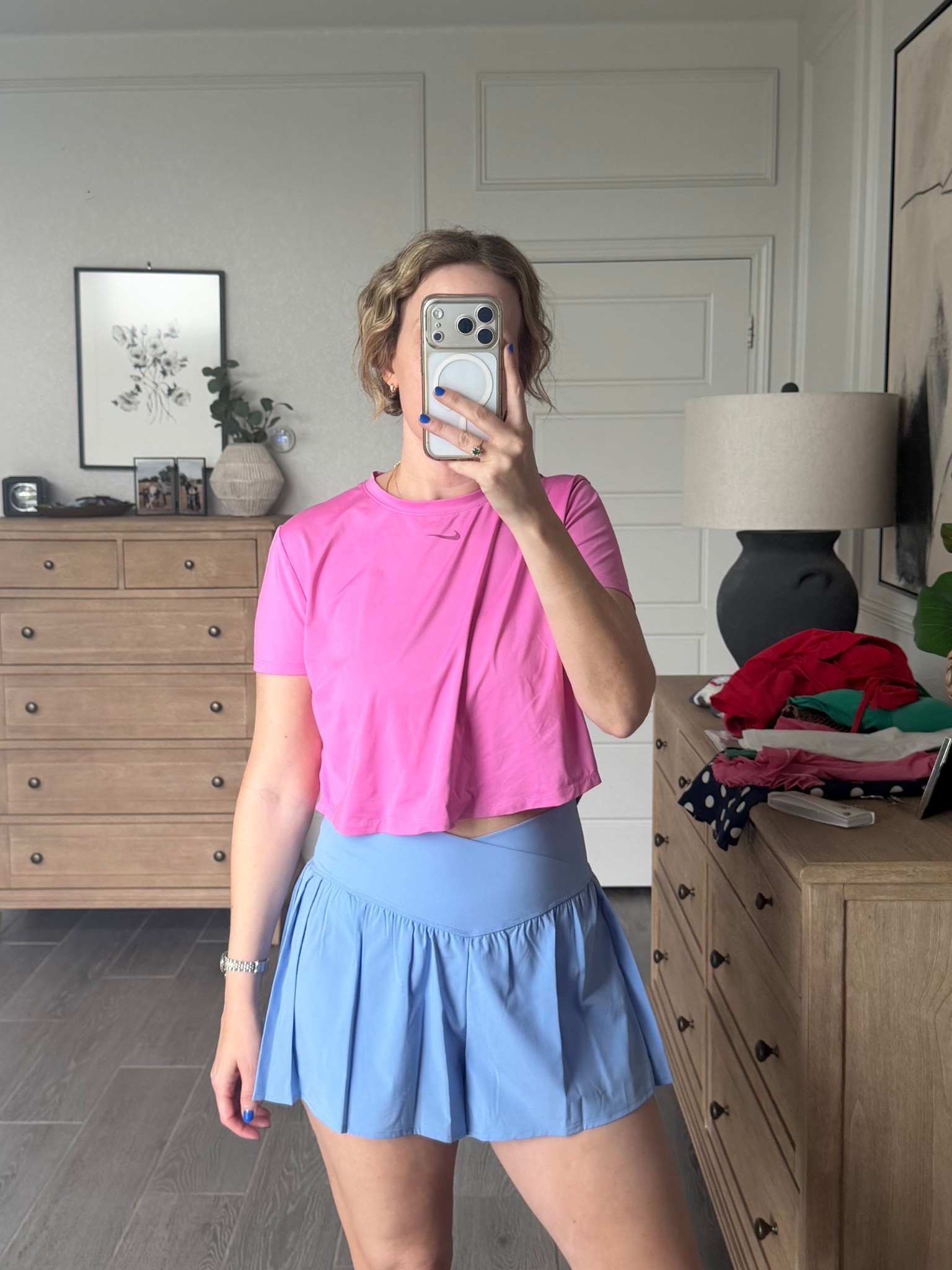 Wearing a large in shortss