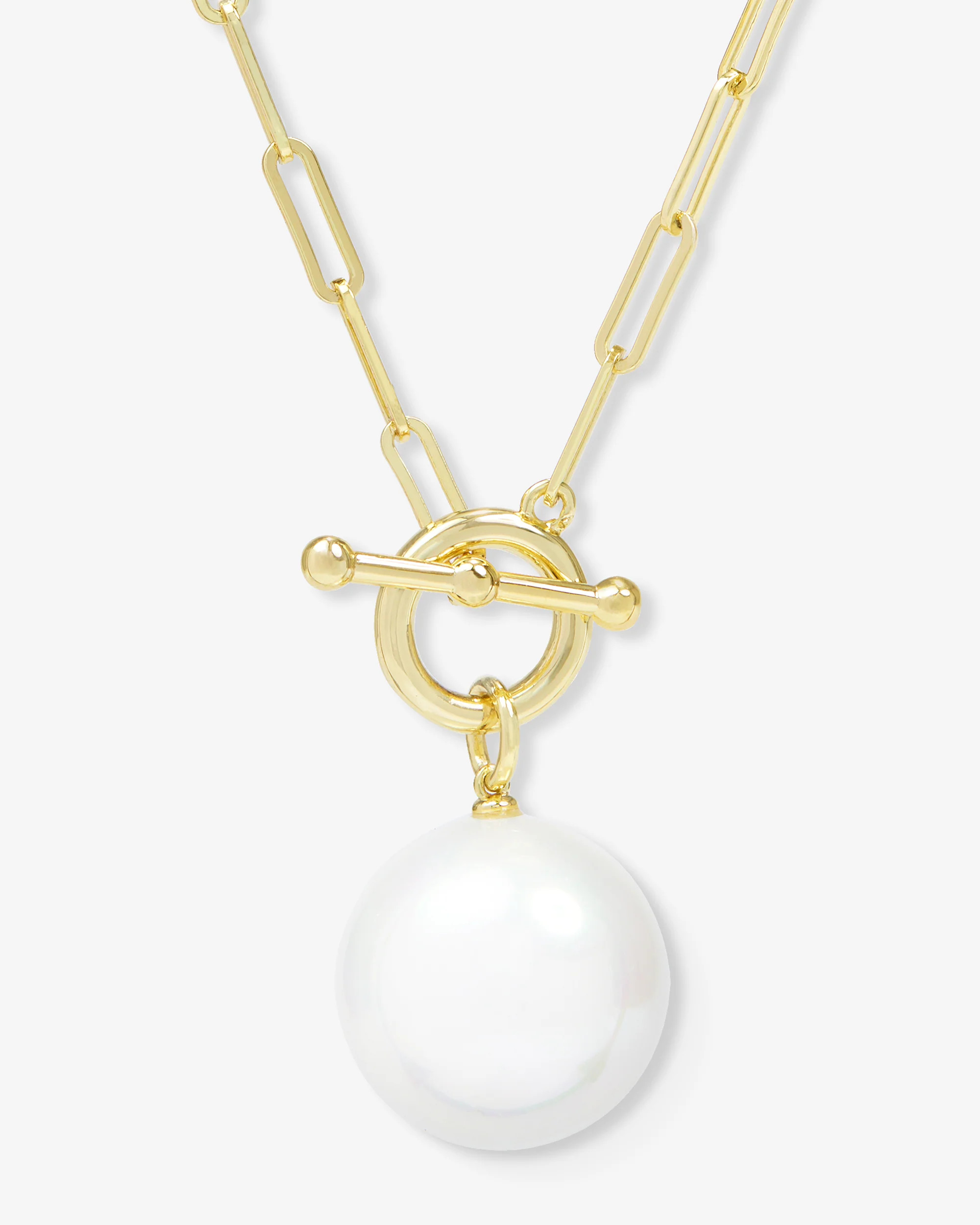XL Life's a Ball Pearl Pendant Necklace - Gold | Melinda Maria Jewelry